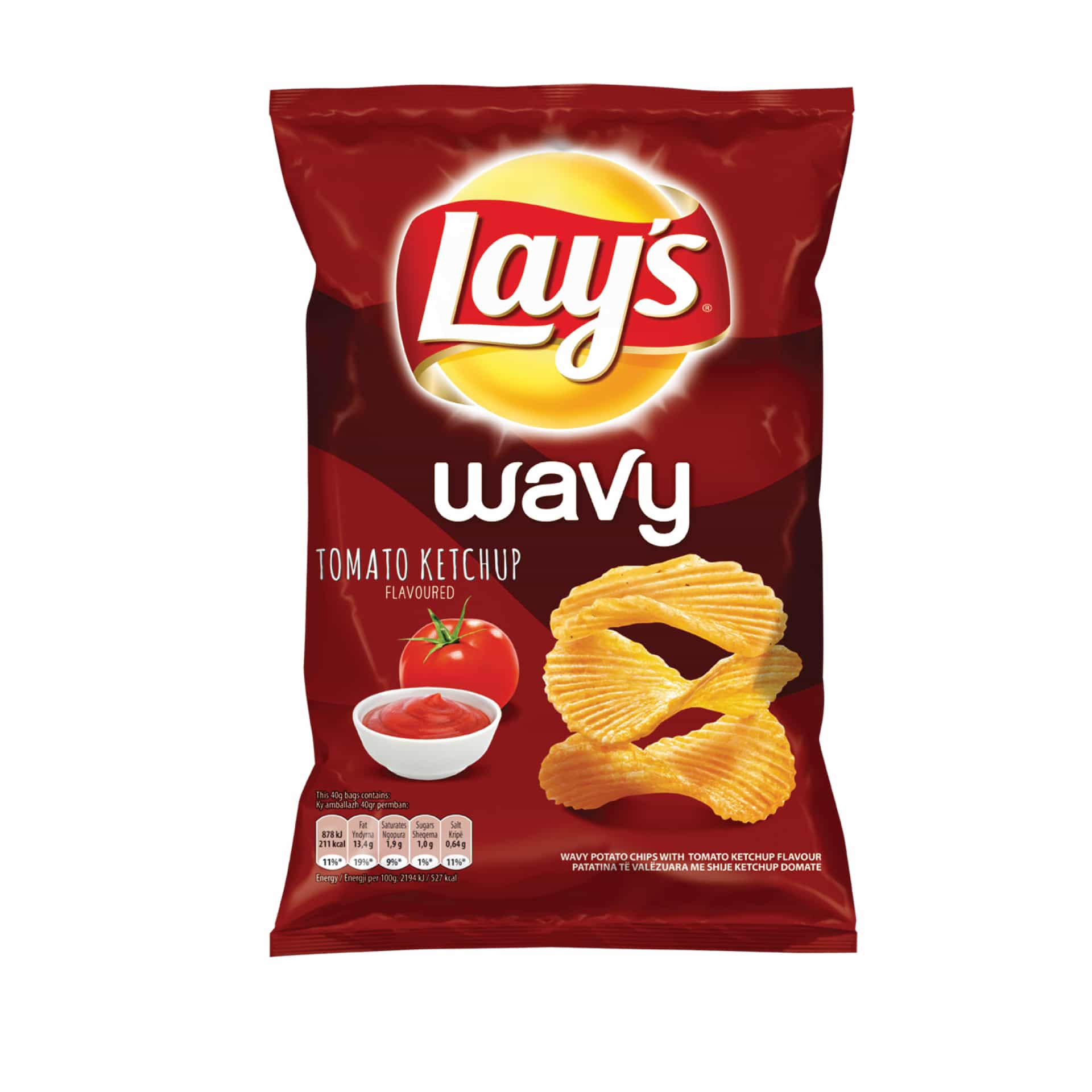 LAYS WAVY KETCHUP 25X95GR Spar