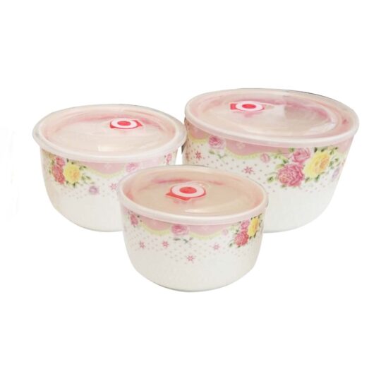 Tasa porcelani me kapak 3 copë (1 set)