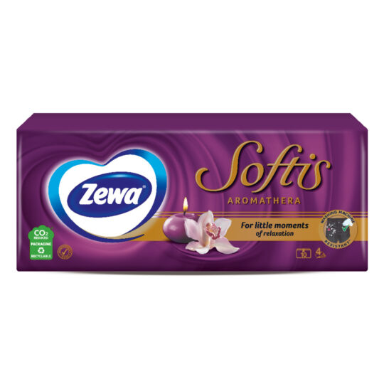 FACOLETA ZEWA SOFTIS AROMATHERA 4 PLY 10 COPE