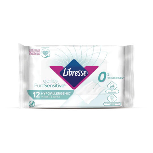 LETER E LAGUR INTIMO LIBRESSE PURE SENSITIVE 12 PCS