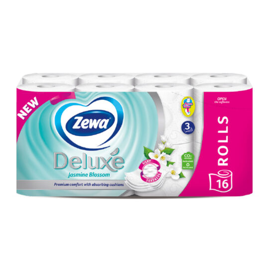 LETER HIGJENIKE ZEWA DELUXE BLOSSOM 3 PLY 16ROLLS