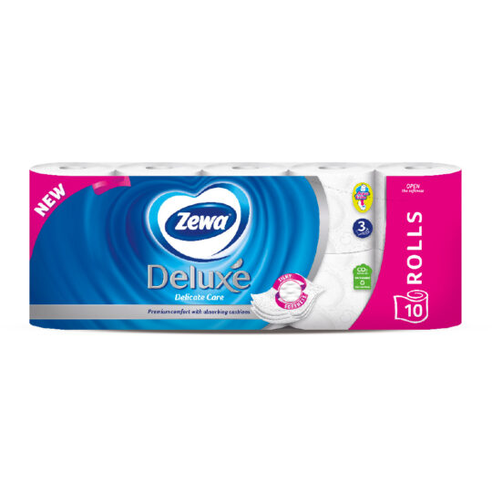 LETER HIGJENIKE ZEWA DELUXE DELICATE CARE 3 PLY 10 ROLLS