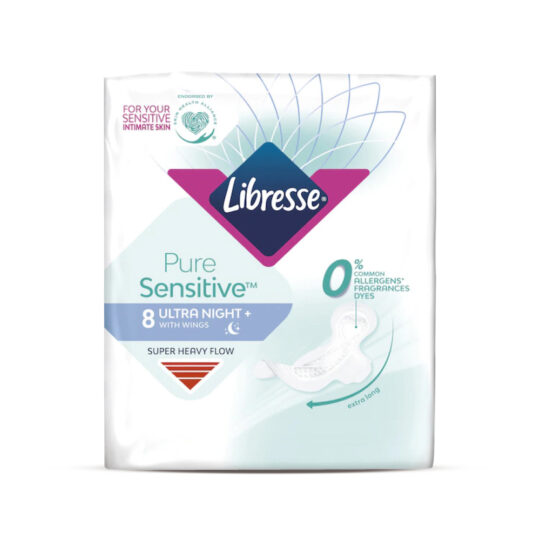 PECETA FEMRA MUJORE LIBRESSE SENSITIVE ULTRA NIGHT 8PCS