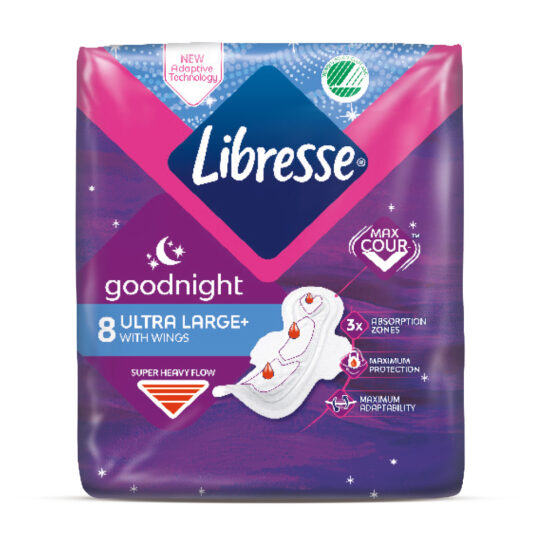 PECETA FEMRA MUJORE LIBRESSE ULTRA NIGHT WING 8PCS