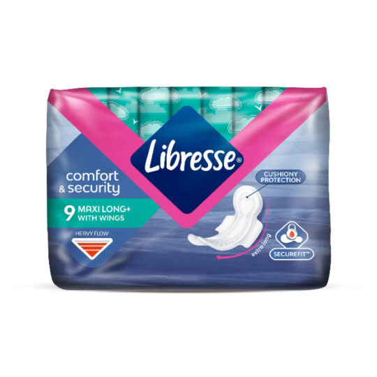 PECETA FEMRA MUJORE LIBRESSE MAXI LONG WING 9 PCS